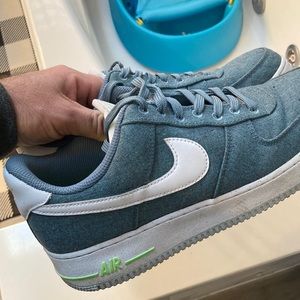 Nike Air Force one recycled canvas shoes size 9 in good  used Condition